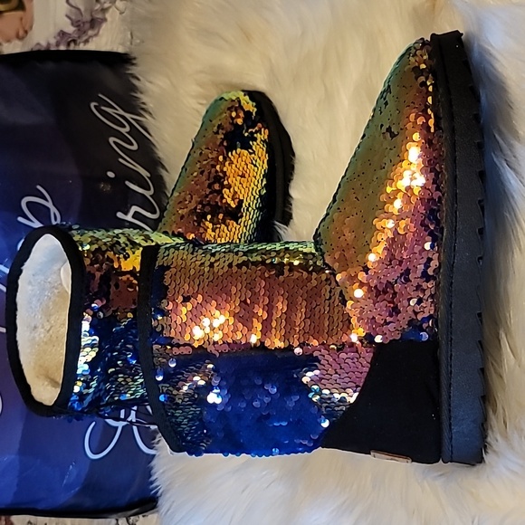 💜💙🩷Mudd Sequin Rainbow Boots💜💙🩷 - Picture 5 of 9
